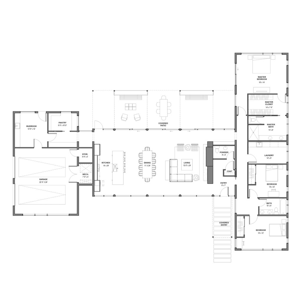 Pavilion House Series Version 1 Floor Plan For Sale or Modification